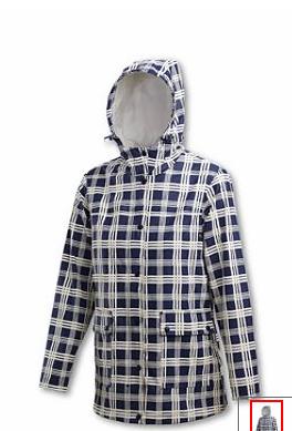 Land's End Women’s Storm Slicker Rain Park, $39.50 (also in other colors, I thought the blue plaid was cutest).